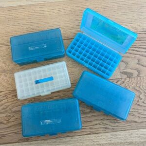 Set of 5 Small Compartment Plastic Storage Boxes